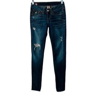 True Religion‎ Distressed Style Blue Denim Jeans